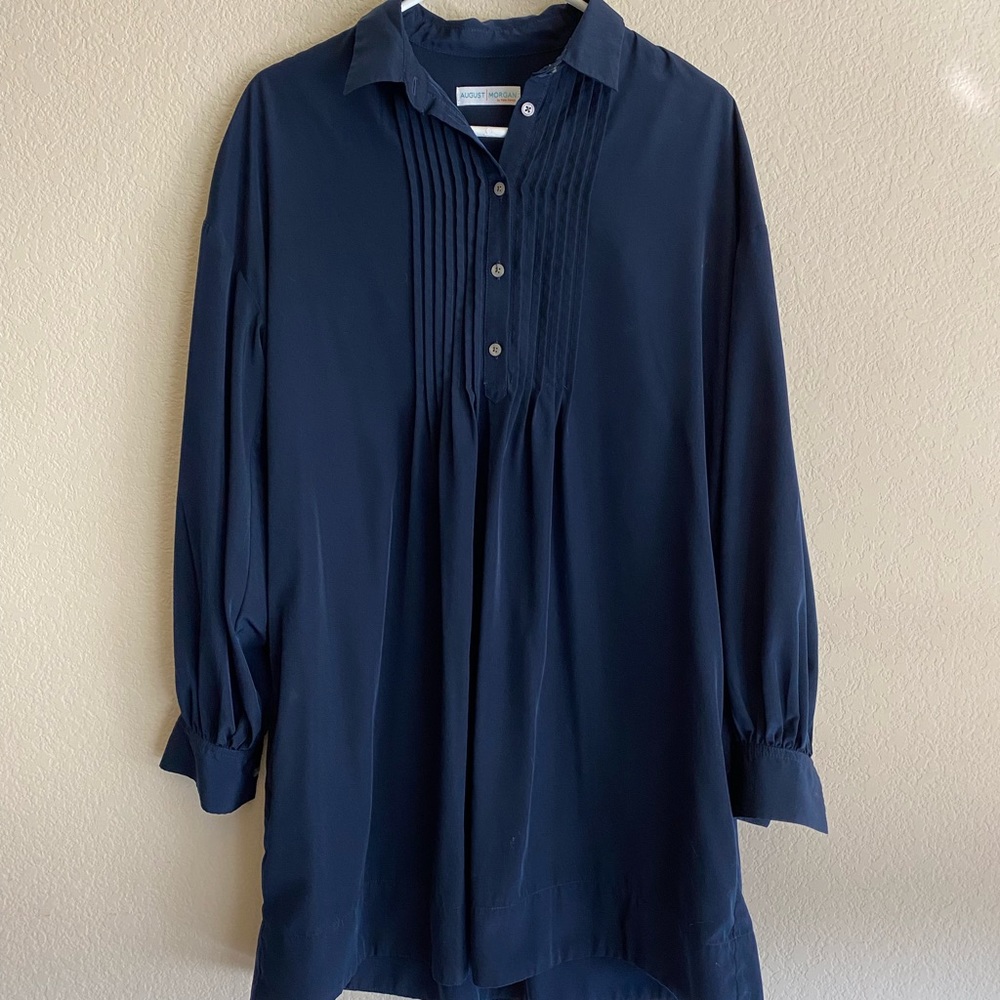 August Morgan by Kate Hersch Navy Dress